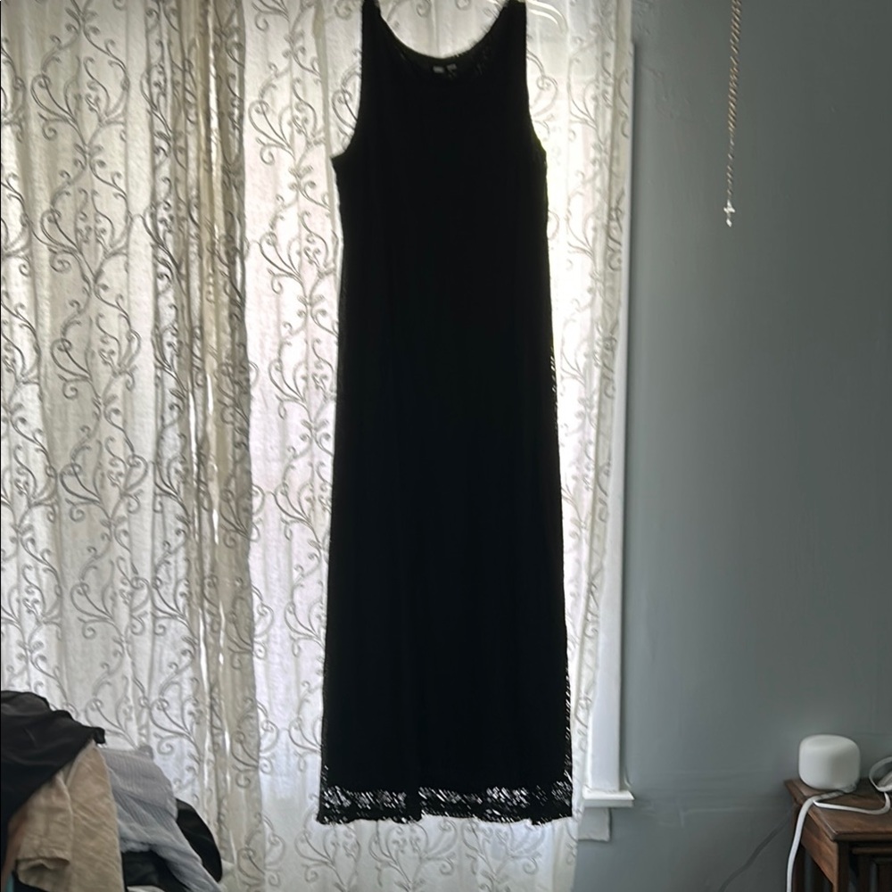 Elegant Black Sleeveless Maxi Dress